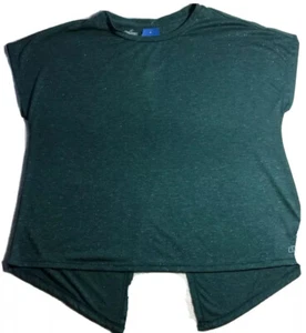Top donna Spalding Activewear spacco schiena verde Amazzonia argento taglia L - Foto 1 di 7