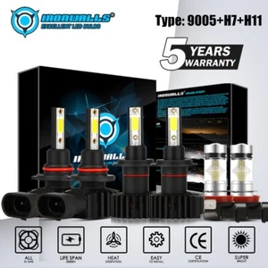 Faro delantero LED alto/bajo para Mazda 3 2004 2005 2006 6x 6000K + bombillas antiniebla - Imagen 1 de 12