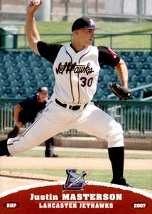 2007 Lancaster Jethawks Grandstand 19 Justin Masterson Beaver Creek Ohio OH Card