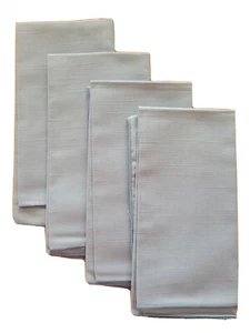 Cloth Napkins slate blue 17" X 17" Set of 4 Polyester cotton blend NEW in pkg - Picture 1 of 3