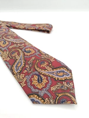🇺🇲 JZ Richards Multicolor Paisley Mens Silk Tie Made In USA 57x3 3/8  - Image 1 of 4