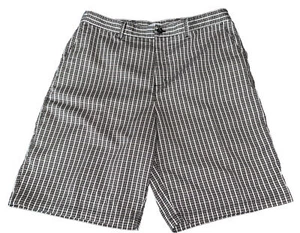 ADIDAS Shorts Mens 36 Beige Plaid Golf CLIMACOOL Performance Wicking EUC - Picture 1 of 4