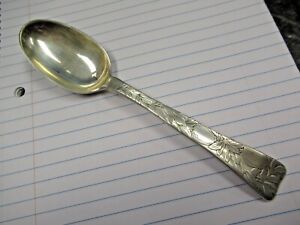 Tiffany & Co Sterling Pat 1890 Lap Over Edge Cranberries 7" Soup Table Spoon
