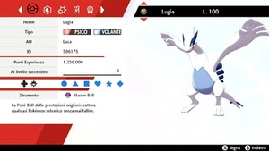 Lugia 6 IV Battle Ready + Masterball Pokemon Sword Shield Pokemon Spada Scudo - Imagen 1 de 3