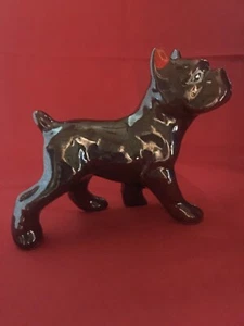 Boxer Dog  4" Vintage figurine Japanese Red Clay Glazed Redware - Picture 1 of 9