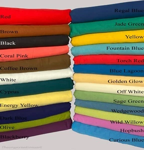 100% Cotton Voile Fabric Solid Plain Pattern Apparel Fabric 44" Wide By the Yard - Picture 1 of 10
