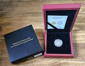 Canada 2014 Maple Leaf Forever - Sugar Maple $300 1 Oz Pure Platinum Proof Coin - Picture 1 of 8