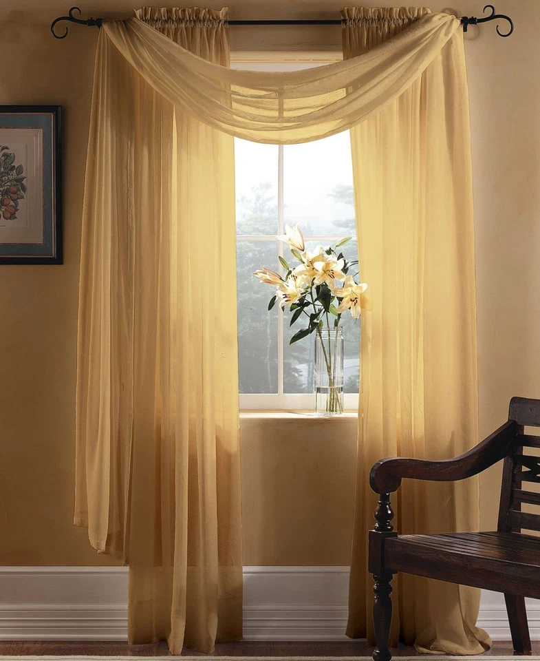 Painel cortina transparente Miller Cortinas Preston 95 polegadas haste bolso Dijon - Imagem 1 de 1