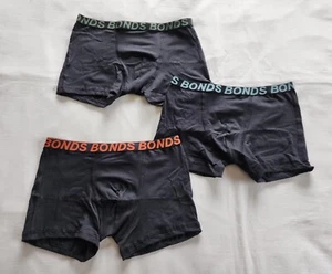 Bonds UWKN3A 01K Black Boys Underwear Sport Trunk Brief 3 Pack Size 6/8 New - Picture 1 of 5