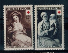 (a17)  timbres de France n° 966/967 neufs** année 1953