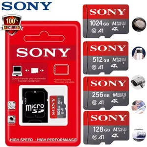 Sony Ultra-Fast 1TB Micro TF Mini SD Card 256GB 512GB 128gb 64GB TF Memory Card - Photo 1 sur 11