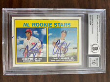 Corey Seager & Jose Peraza Signed 2016 Topps Heritage Card #168 BAS Slabbed FC2