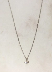 Sterling Silver Puffy Heart Pendant Necklace 25 Inch - 11743 - Picture 1 of 12