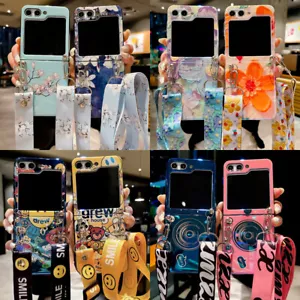 For Samsung Galaxy Z Flip 5/4/3 Luxury Carry Crossbody Shoulder Strap TPU Case - Picture 1 of 20