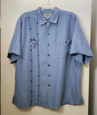 Hook & Tackle Limited Edition Shirt Mens XL Blue Embroidered Marlin Vintage - Image 1 of 4