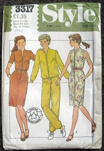 Style 80s sewing pattern 3317, Jr Teen, Dress, Top Trousers, Size 11/12 UNCUT - Picture 1 of 3