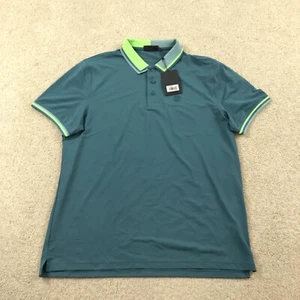 G/Fore Golf Polo Shirt Mens XL New Blue Green Volt - Picture 1 of 8