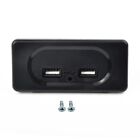 Black 3.1A Dual USB Port Charger Socket Outlet 12V LED For Car Motorcycle