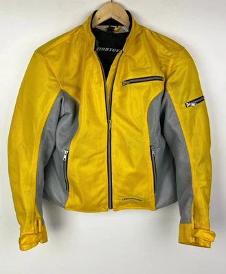 MOTORCYCLE JACKET Size L (UK 14) Women`s Shoulder Back Elbow Armour Yellow - Image 1 of 4