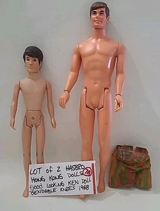 Vintage Konvolut 2 Hasbro Mattel Puppen Hong Kong Good Looking Ken Doll 1968 Beschädigt - Bild 1 von 24