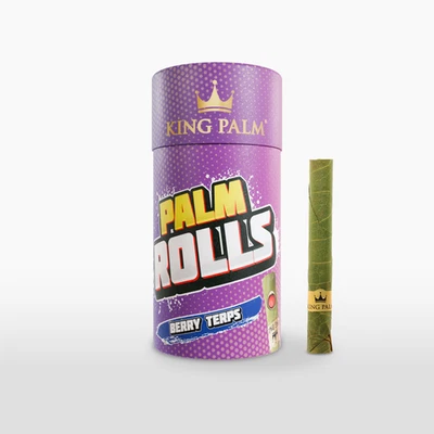 King Palm | Tamaño Mini | Berry Terps | Hojas de palma orgánicas preperrolladas | 20 rollos Foto 1 de 4