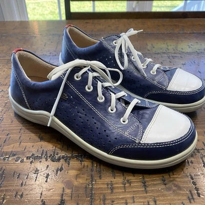 Finn Comfort Charlotte Women's 41 / 10 Shoe Sneaker Navy White Red Support $354 - Image 1 of 4