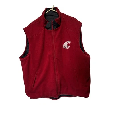 Pro Player Vintage WSU Cougars Reversible Vest Men's XL Full Zip  - Image 1 of 4