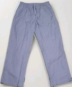 BROOKS BROTHERS Fitzgerald Mens LARGE Blue Striped flat Pants 42x31 Seersucker - Picture 1 of 7