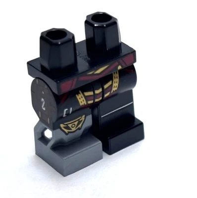 Lego - Patas de minifigura - Negro, dorado, rojo, pierna de metal, bata, armadura Foto 1 de 2