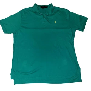 Camisa Polo Ralph Lauren Para Hombres XL Verde Azulado Polo Manga Corta Amarillo Poni Logo - Imagen 1 de 24