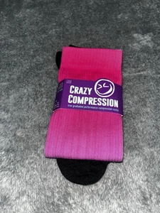 Crazy Compression Women's Compression Socks SM/MD (7-10) Pink And Purple - Picture 1 of 9