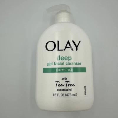Limpiador facial Olay Deep Gel con aceite esencial de árbol de té 16 FL OZ, NUEVO Foto 1 de 2
