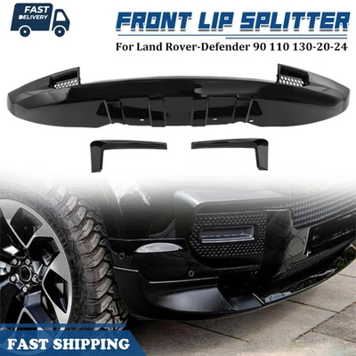 Kit de carrocería divisor alerón labial parachoques delantero apto para Land Rover Defender 2020-2024 Foto 1 de 4
