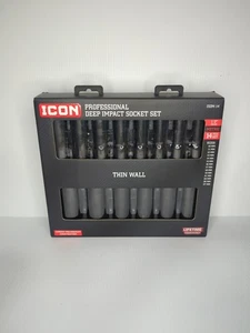 Icon 13DM-14 Deep Impact Socket Set 1 /2" Thin Wall 14 Piece 59746 NEW - Picture 1 of 2