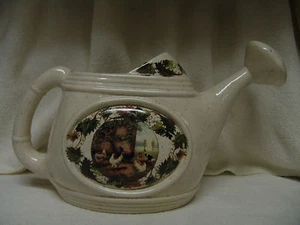 VINTAGE GORGEOUS CERAMIC GARDEN WATER PITCHER W/FARM ANIMALS & VINES A MUST SEE - Picture 1 of 6