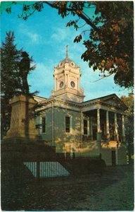 c. 1960s MORGANTON, NC, BURKE COUNTY COURTHOUSE VIEW POSTCARD - Picture 1 of 1