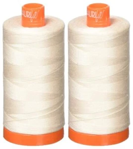 2-Pack - 50WT - Oyster 2405 Solid - Mako Cotton Thread - 1422 Yards Each - Picture 1 of 1