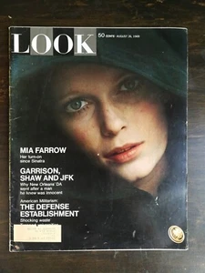 Look Magazine August 26, 1969 - Mia Farrow - Garrison Shaw & John F Kennedy - C1 - Imagen 1 de 2