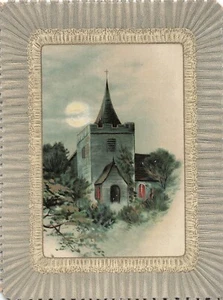 Antique Victorian Trade Card Silver Star Baking Powder Embroidery Dayton Oh 1880 - Picture 1 of 3
