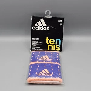 Adidas Antimicrobial Wristbands Orange Blue Tennis Pickle Ball Size Small New - Picture 1 of 5
