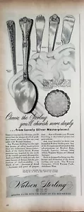 Lote vintage 1948 Watson Sterling Plateado Anuncios Impresos Arte Decoración - Imagen 1 de 3