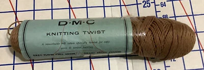 Vintage Skein DMC Light Brown KNITTING COTTON YARN 2oz/210yds Made In France - Image 1 of 4