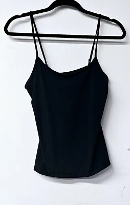 Camisa J JILL Perfect Cami Negra Ajustable Correas de Espagueti Mujer (PXS) Foto 1 de 4