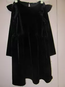 J.CREW GIRL'S VELVET BLACK DRESS - SIZE: 8 - FREE SHIPPING - Picture 1 of 11