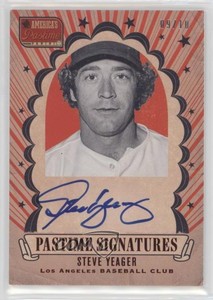 2013 Panini America's Pastime Pastime Signatures Red /10 Steve Yeager #SY Auto