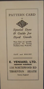 VINTAGE VENIARD PATTERN CARD - Picture 1 of 4