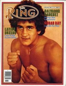 Salvador Sanchez Concentrated Fists Up In The Magazine Cover 8x10 Picture Celebr - Picture 1 of 1