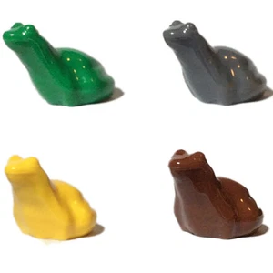 NEW LEGO - Animal - Land - Frog Collection x 4 Dark gray Green Yellow Brown - Picture 1 of 1