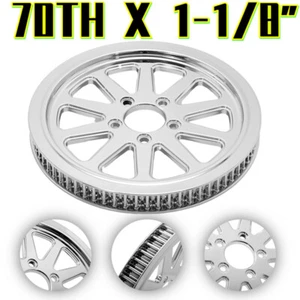 70Tooth 1-1/8" Spoke Rear Sprocket Pulley for Harley Softail FLSTC FLSTN 00-06 - Picture 1 of 10