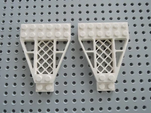 Lego 2 x Flügelplatte Gitterplatte 30036 weiß 8x6x2/3 6982 6856 - Bild 1 von 1